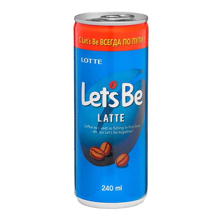 Напиток кофейный Lotte Lets Be Latte (Лотте Летс Би Латте) ж/б, 240 мл